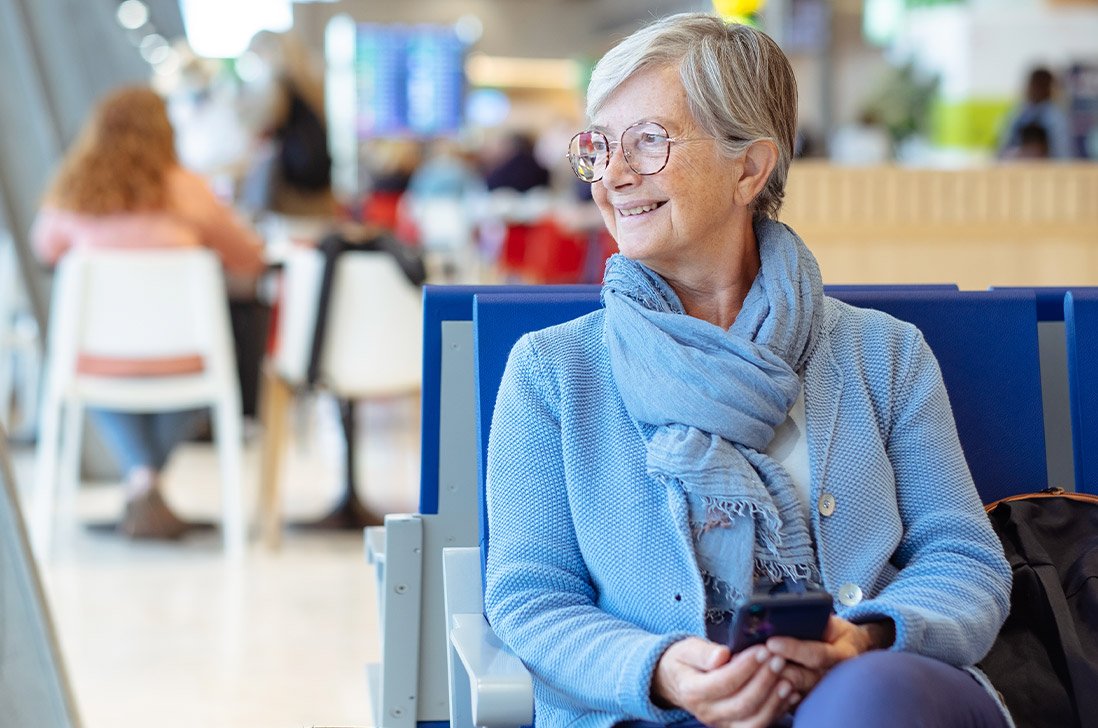 Person waiting at airport